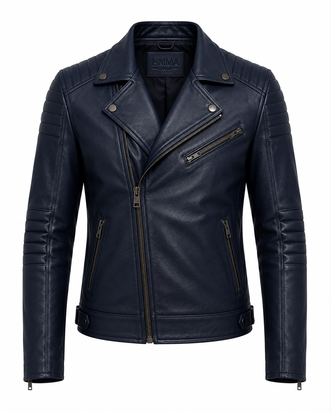 Classic Navy Biker Jacket